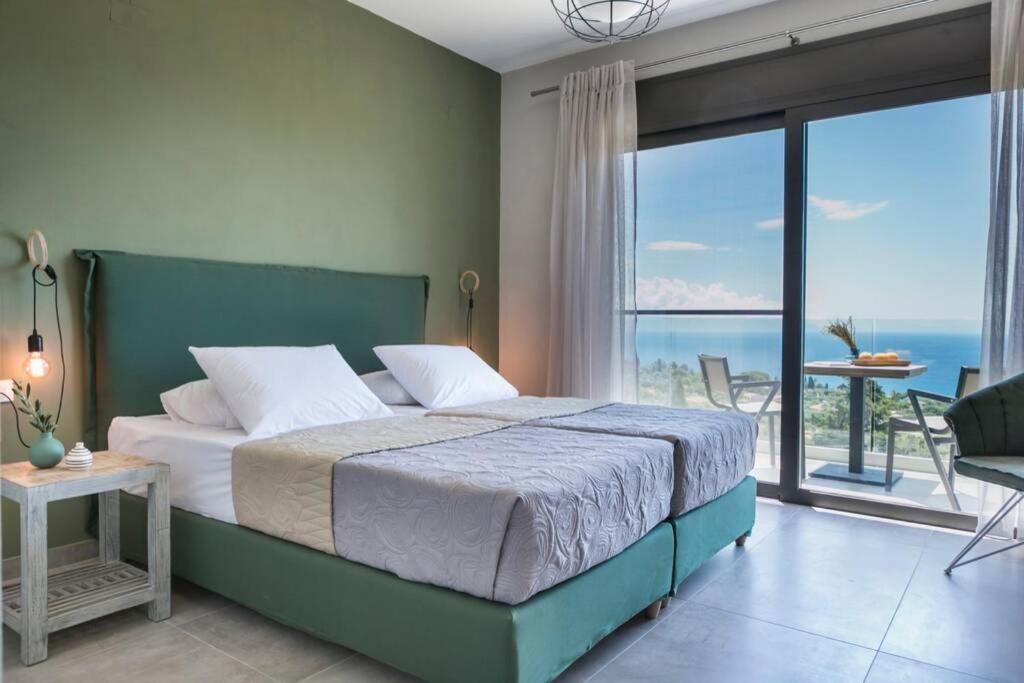 Color Villas-New Villa Green At Trapezaki With Private Pool Mousata Eksteriør billede