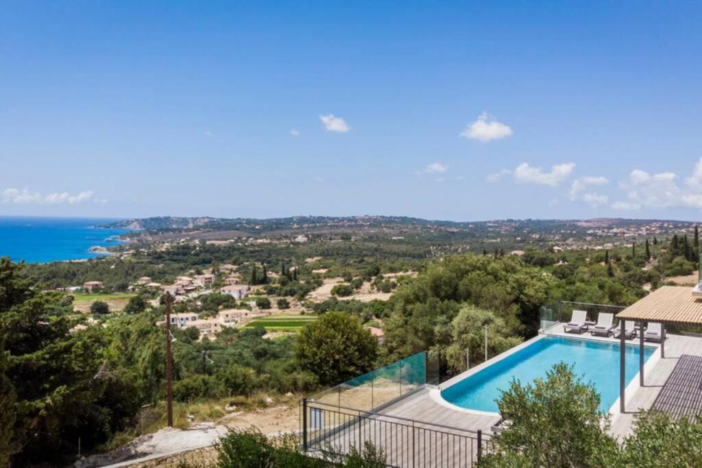 Color Villas-New Villa Green At Trapezaki With Private Pool Mousata Eksteriør billede