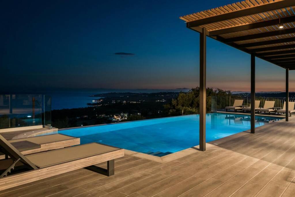 Color Villas-New Villa Green At Trapezaki With Private Pool Mousata Eksteriør billede
